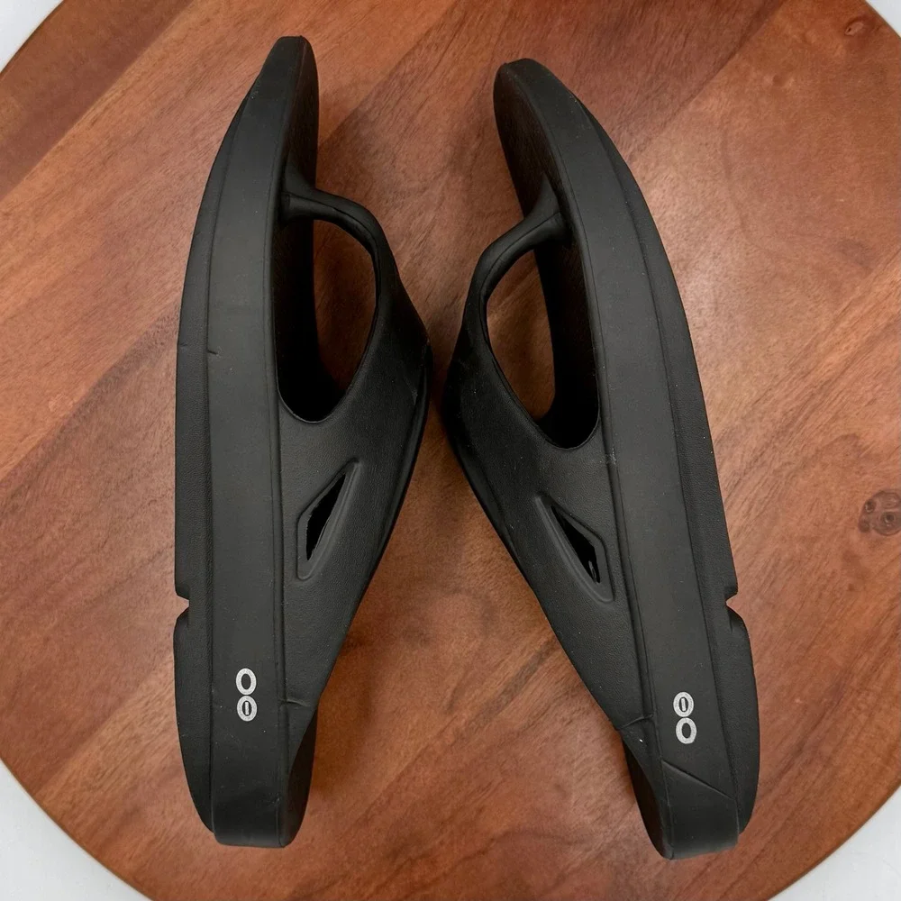 OOFOS OOriginal Black Recovery Thong Sandal Comfort Orthotic‎ Flip Flop M9/W11